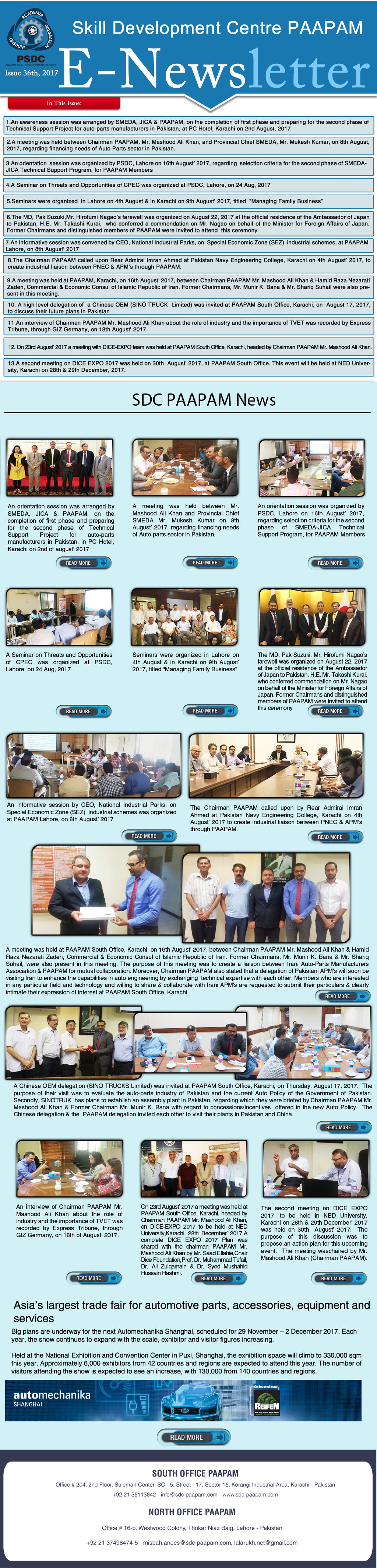 SDC PAAPAM eNewsletter, Issue 3