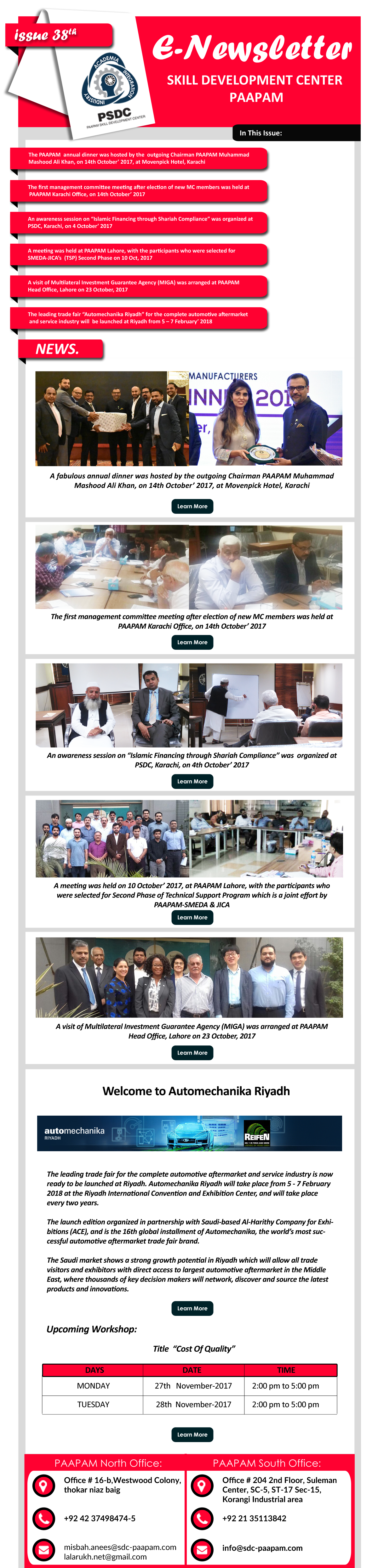 SDC PAAPAM eNewsletter, Issue 3